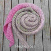 Farbe: Heckenrose  Zipfelschal handgestrickt